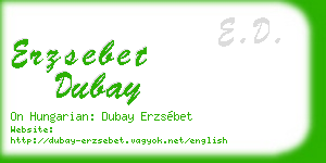erzsebet dubay business card